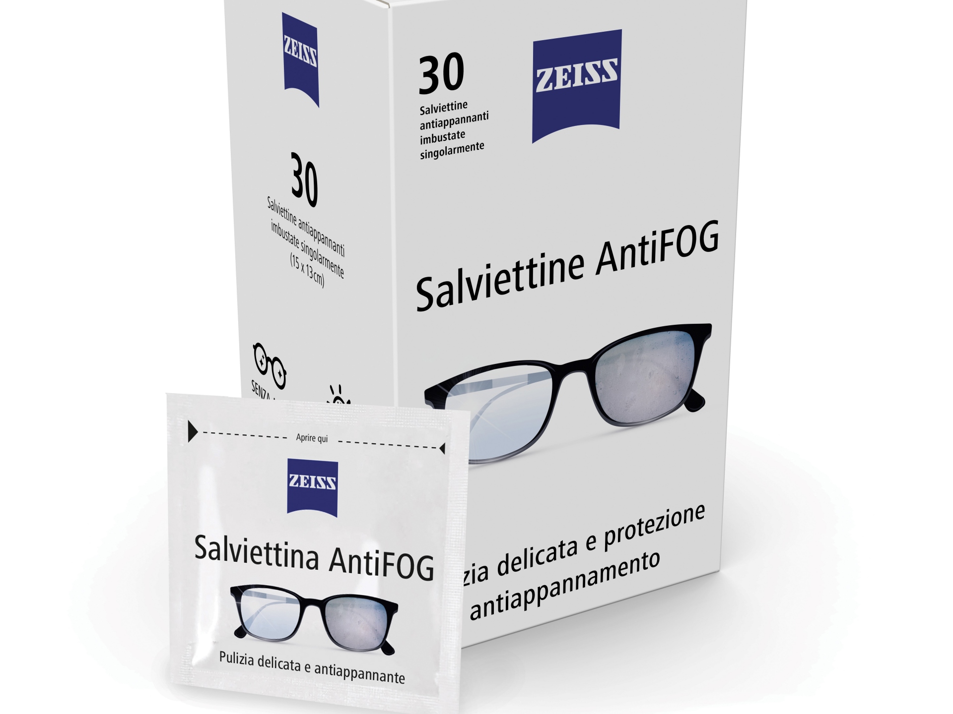 Zeiss SALVIETTINE PER OCCHIALI 30 PZ • Appolloni Ottica srl